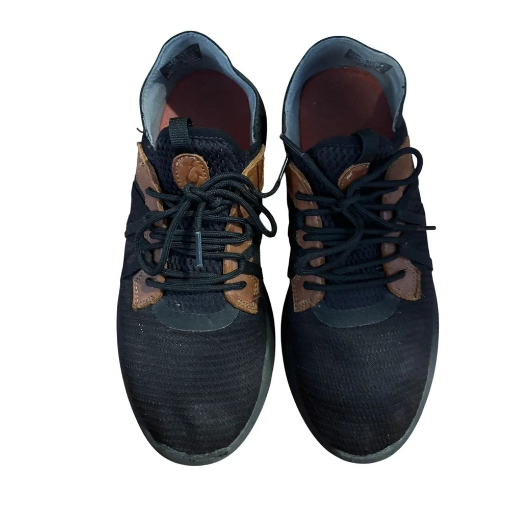 OluKai Mio Lī Men's Sneakers US 9.5 Black Brown Mesh Comfort Casual Shoes